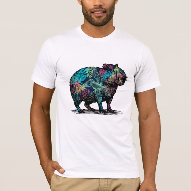 T-shirt Capybara Pop Art (Devant)