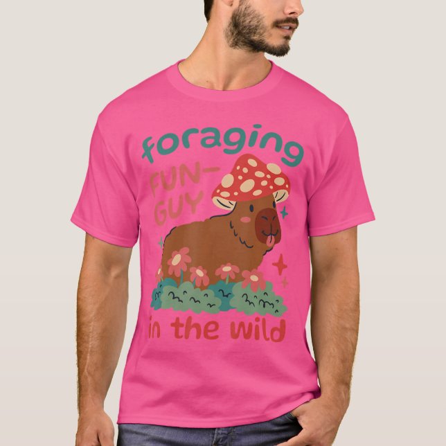 T-shirt Capybara qui cherche des champignons (Devant)