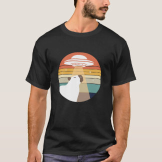 T-shirt Capybara Rainbow UFO Design
