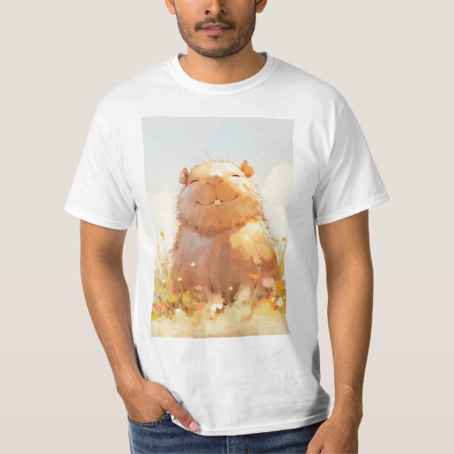 T-shirt Capybara Relaxée (Devant)