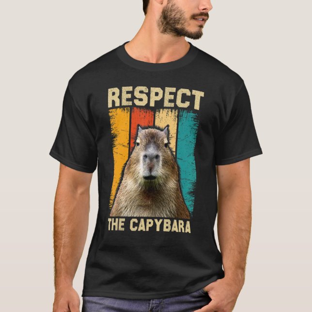 T-shirt Capybara  Respect The Capybara (Devant)