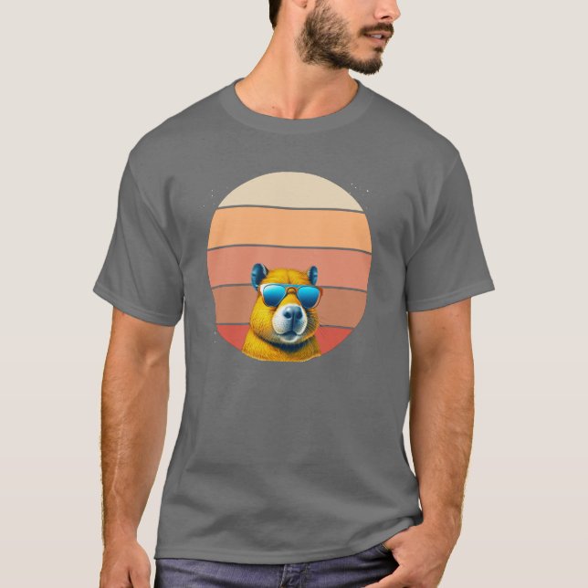 T-shirt Capybara Retro (Devant)