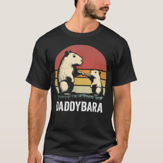 T-shirt Capybara Rétro Papa et Fils se Heurtent Capybara D
