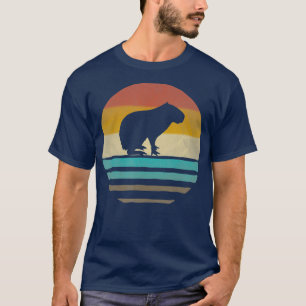 T-shirt Capybara Retro Vintage les années 70 Silhouette Ca