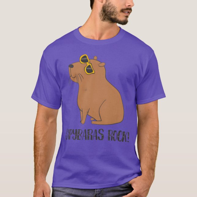 T-shirt Capybara Rocks family (Devant)