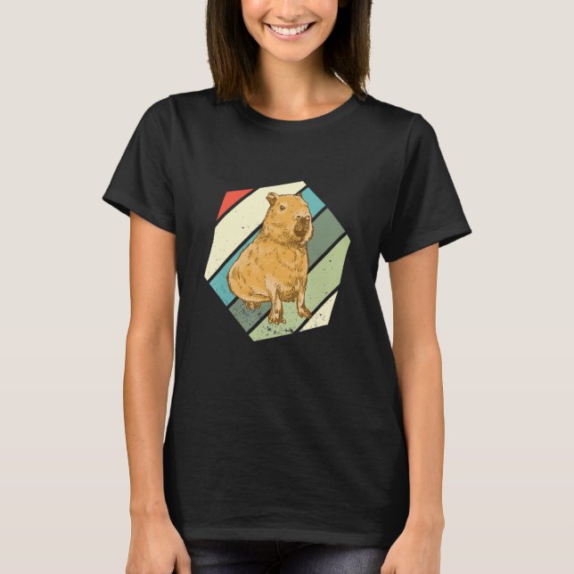 T-shirt Capybara  Rodent Hexa Capybara Retro  Capybara (Devant)