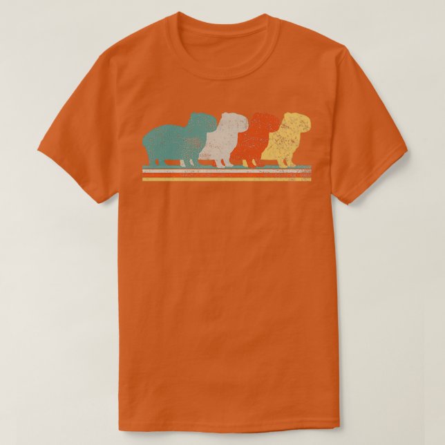 T-shirt Capybara Rodent Retro Vintage (2) (Design devant)
