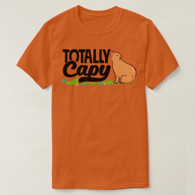 T-shirt Capybara Rodent Totalement Capy Pun (Design devant)
