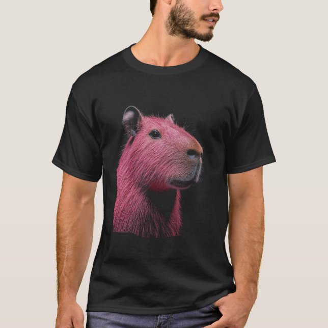 T-shirt Capybara Rose (Devant)