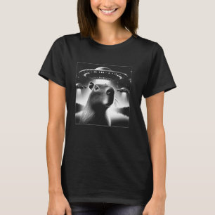 T-shirt Capybara Selfie Invasion UFO Funny Capibara Motif