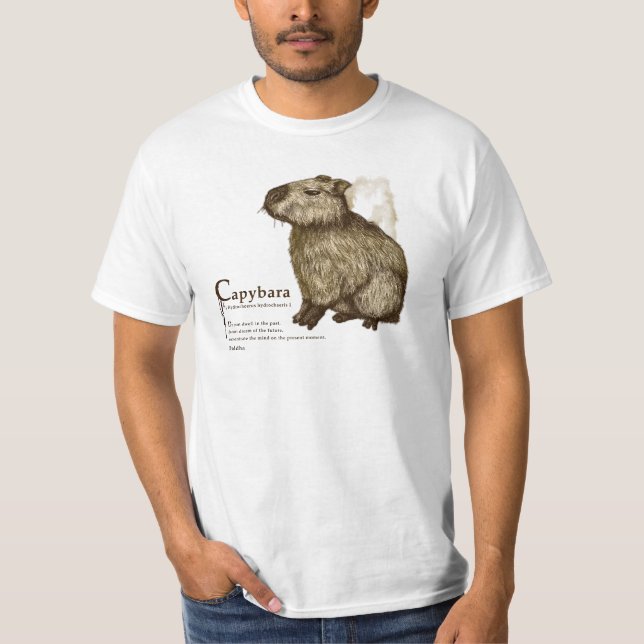 T-shirt capybara - sepia (Devant)