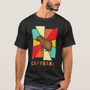 T-shirt Capybara Silhouette Vintage Rétro Capybara Lover C