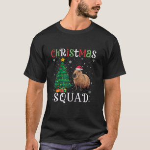 T-shirt Capybara Squad Boys Girls Kids Christmas Tree Ligh