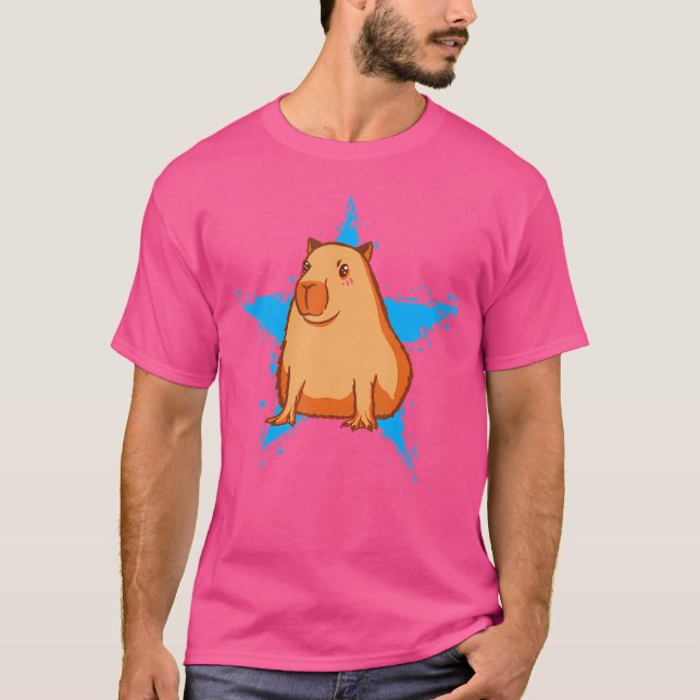 T-shirt Capybara Star Capybara Love Capybaras (Devant)