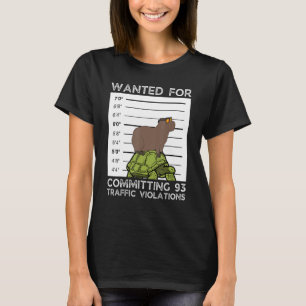 T-shirt Capybara Sur Tortoise Recherché Mugshot