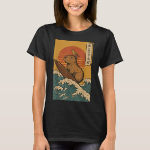 T-shirt Capybara Surf Japonais