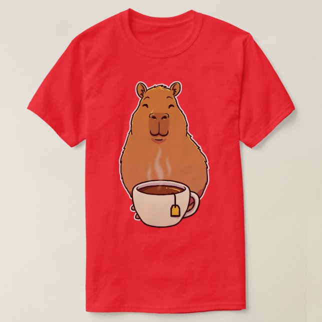 T-shirt Capybara Tea Cup (Design devant)