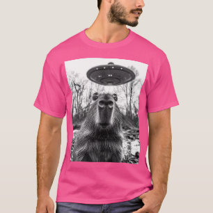 T-shirt Capybara Ufo Selfie Drôle