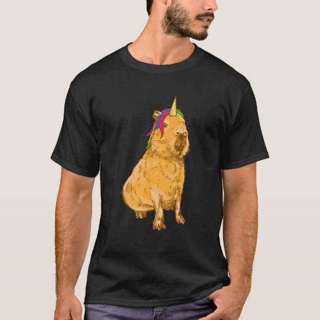 T-shirt Capybara Unicorn (Devant)