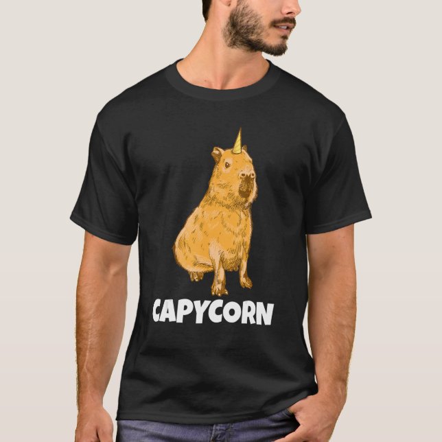 T-shirt Capybara Unicorn drôle Capycorn (Devant)