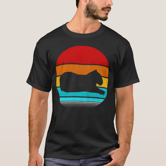 T-shirt capybara vintage (Devant)