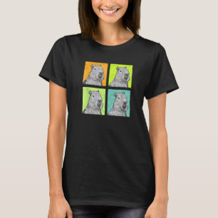 T-shirt Capybara Vintage Amérique du Sud Rongeur d'herbe