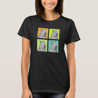 T-shirt Capybara Vintage Amérique du Sud Rongeur d'herbe
