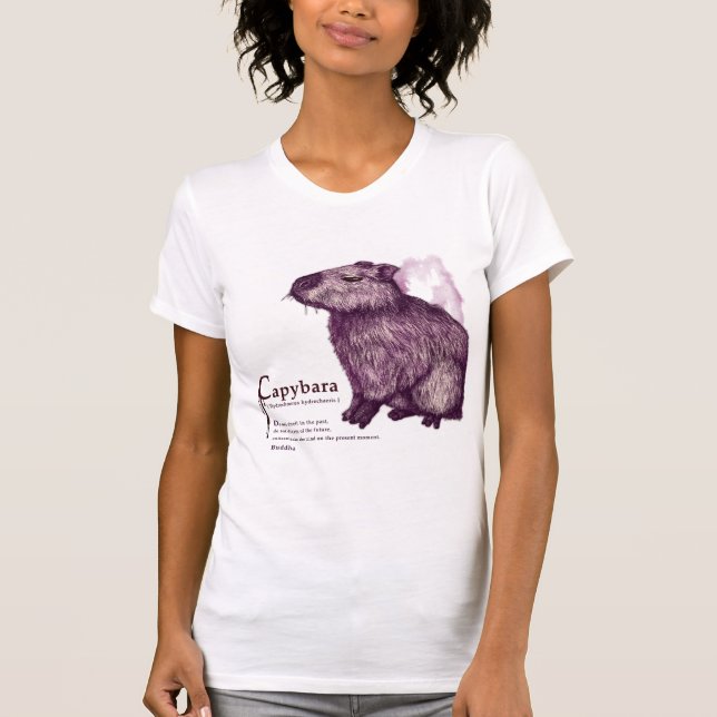 T-shirt capybara - wine (Devant)