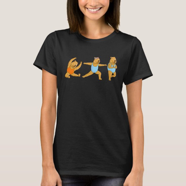 T-shirt Capybara Yoga pose des exercices de Méditation (Devant)