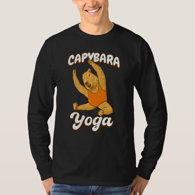 T-shirt Capybara Yoga poses in Gymnastic leotard (Devant)