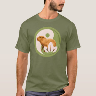 T-shirt Capybara Zen Yin Yang Nature Paisible