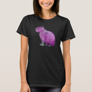 T-shirt Capybaras Cute Space Capybara Martian Pink