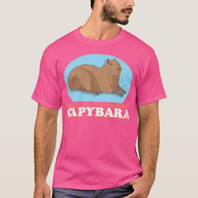 T-shirt Capybaras Pet Papa D'Un Capybara Mal (Devant)