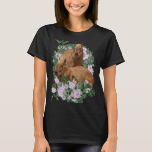 T-shirt Capybaras réaliste Cute Cottagecore Hummingbird M
