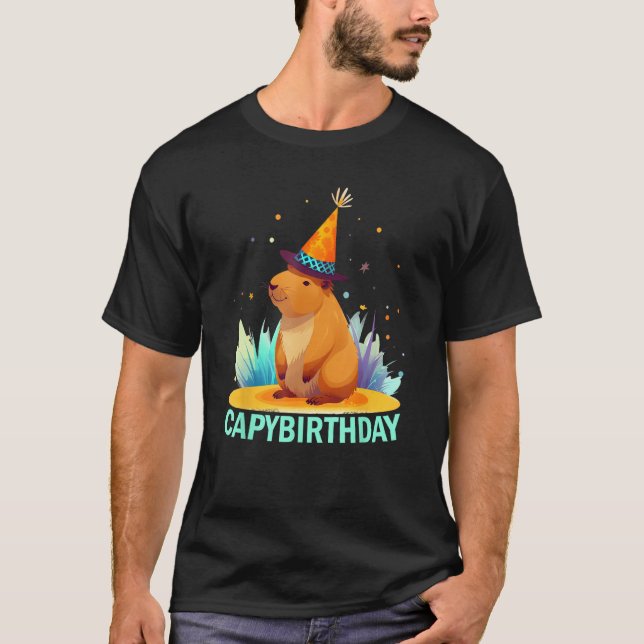 T-shirt Capybirthday Birthday Capybara 1 (Devant)