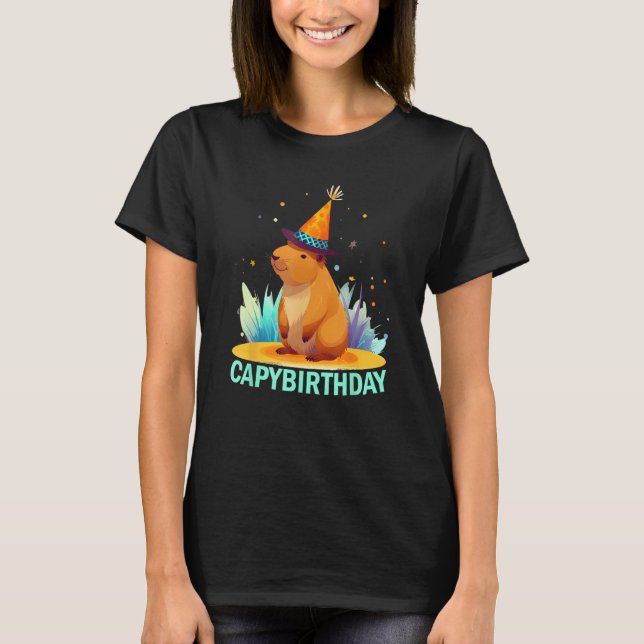 T-shirt Capybirthday Birthday Capybara 1 (Devant)
