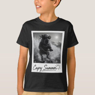 T-shirt Capyra Ski Nautique Été Drôle Mème