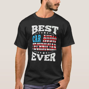 T-shirt Car Audio Technician 4 Le 4 Juillet Américain