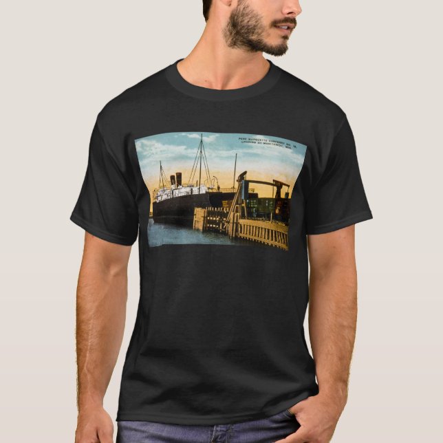 T-shirt Car-ferry de Pere Marquette No. 18, Manitowoc (Devant)