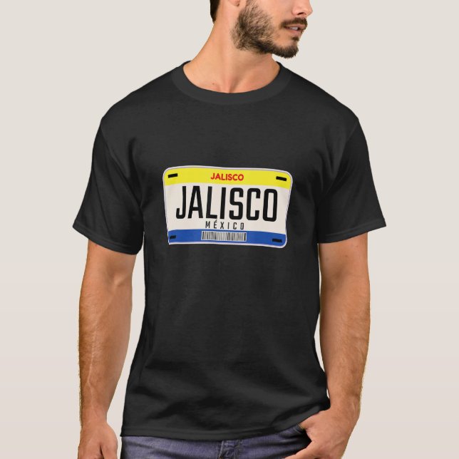 T-shirt Car Number Plate City Region Jalisco (Devant)