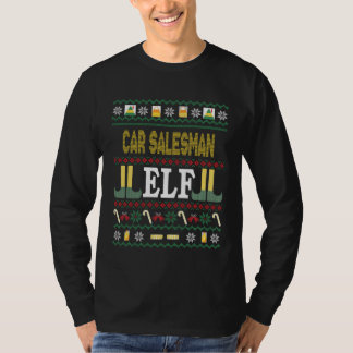 T-shirt Car Salesman Elf  Christmas