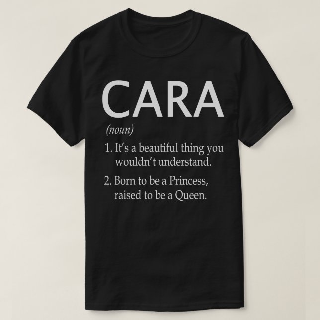 T-shirt Cara Nom Cadeau (Design devant)