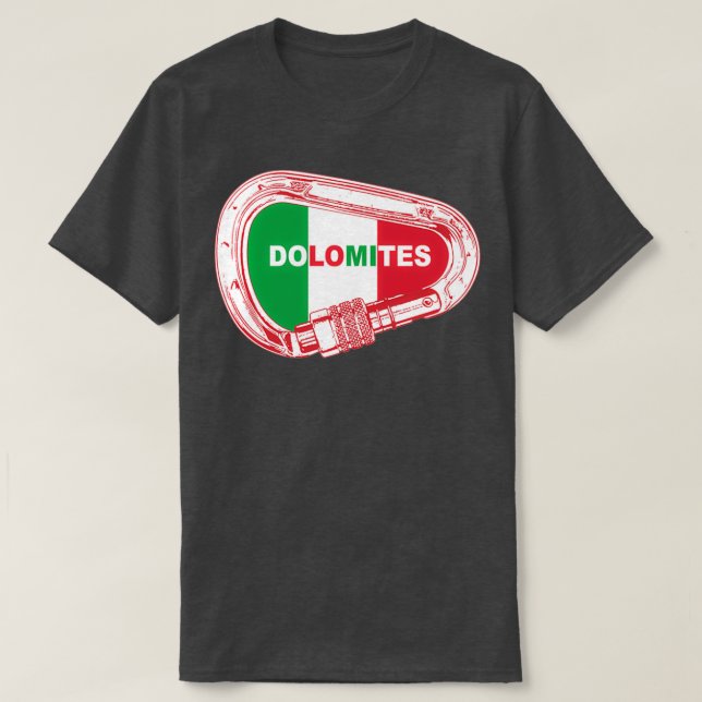 T-shirt Carabiner Dolomites Escalade (Design devant)
