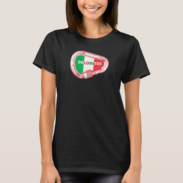 T-shirt Carabiner Dolomites Rock Escalade (Devant)