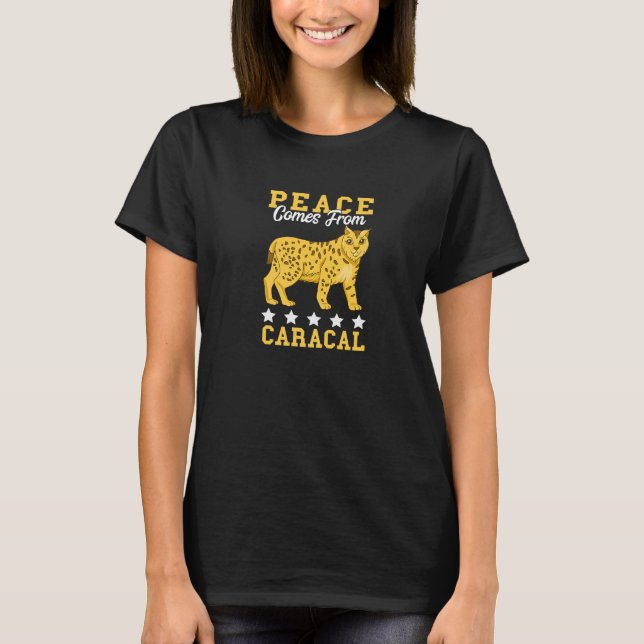T-shirt Caracal Chat Wild Chat Paix Venez De Caracals Lyn (Devant)