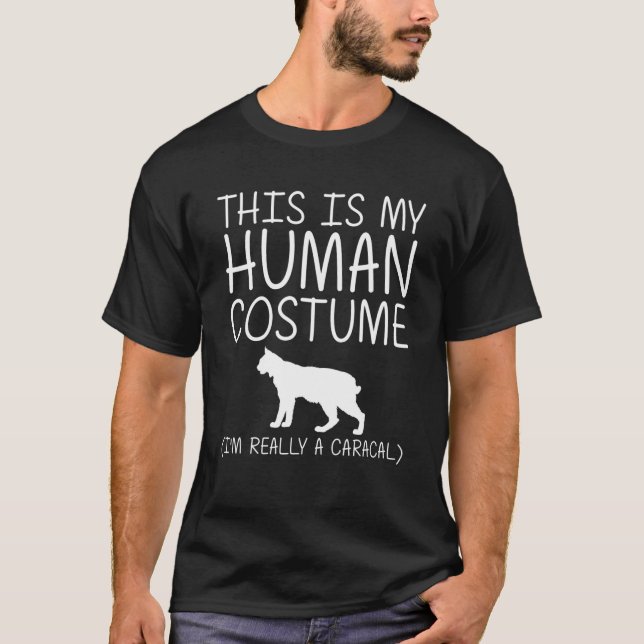 T-shirt Caracal Easy Halloween Costume humain Chat Kitty d (Devant)
