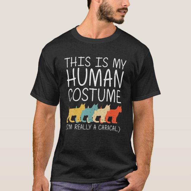 T-shirt Caracal Halloween Costume humain Chat Kitty do-it- (Devant)
