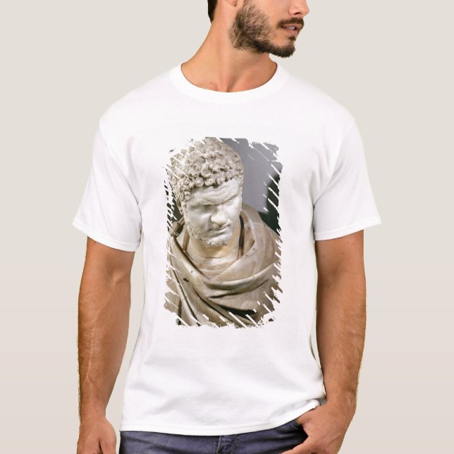 T-shirt Caracalla, le marbre romain cuirassed le buste, (Devant)