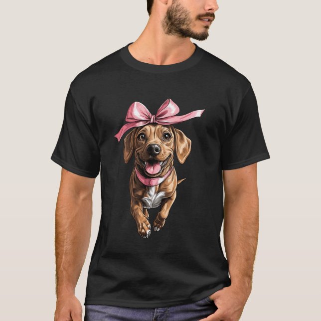 T-shirt Caraco à noeud papillon Rhodesian Ridgeback Maman  (Devant)