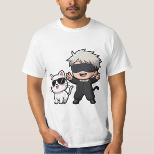T-shirt Caractère Anime & Chat Blushing